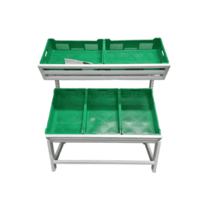 Présentoir fruits & légumes blanc – Neuf