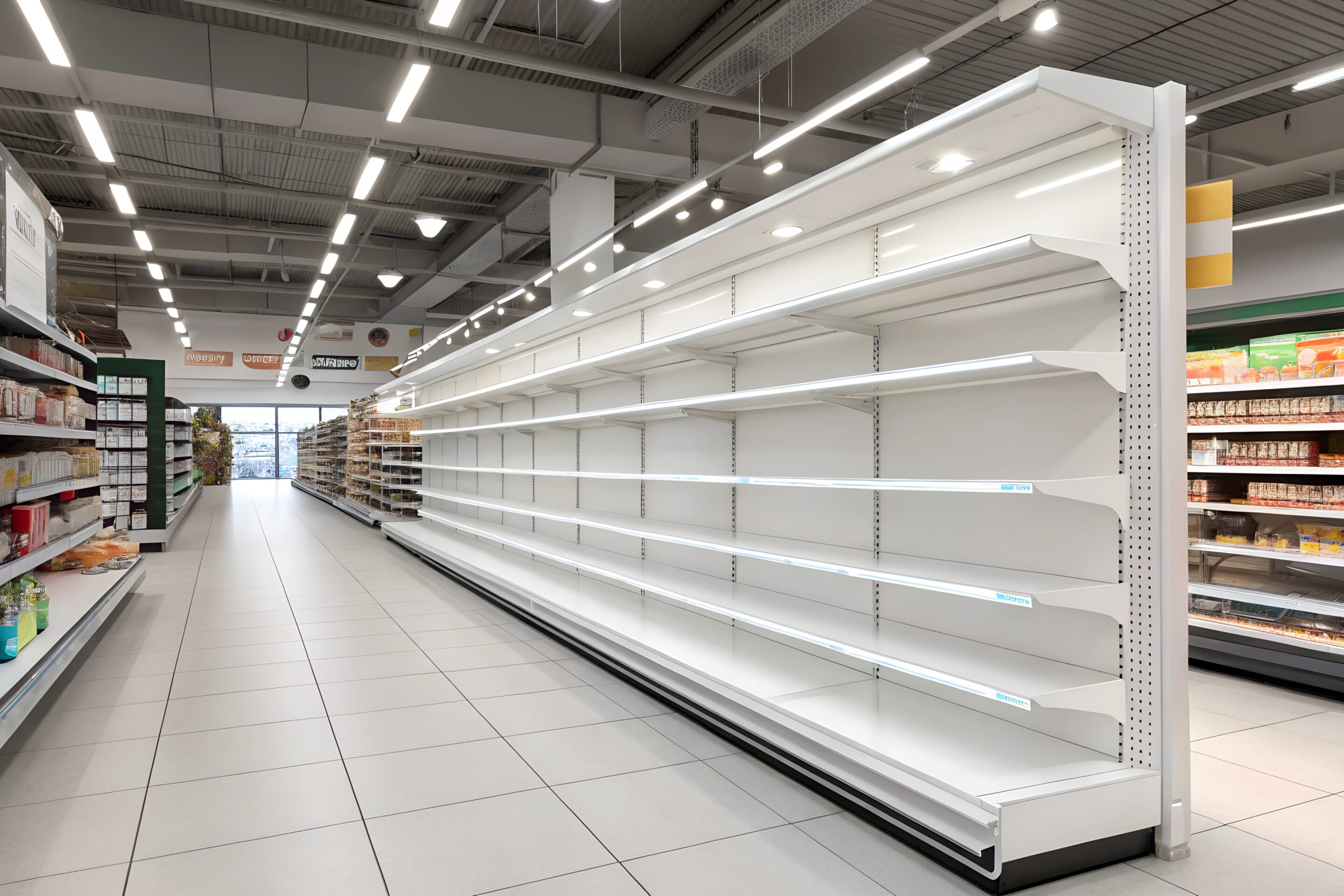 vecteezy an aisle with shelves full of food products is seen in a 54385318